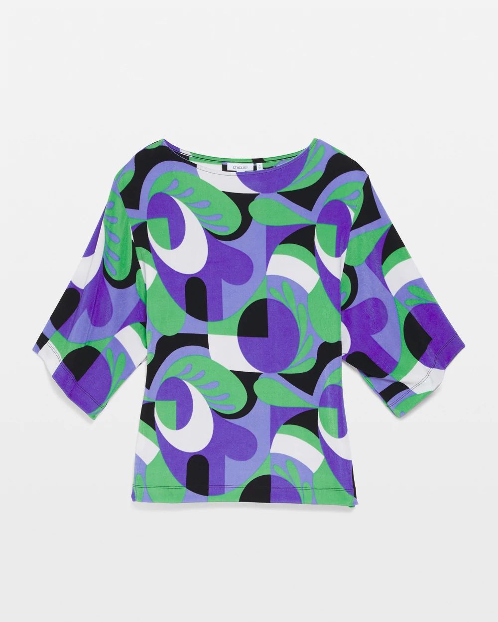 Travelers™ Abstract Kimono Sleeve Top | Chico's Travelers™ Abstract Kimono Sleeve Top | Chico's